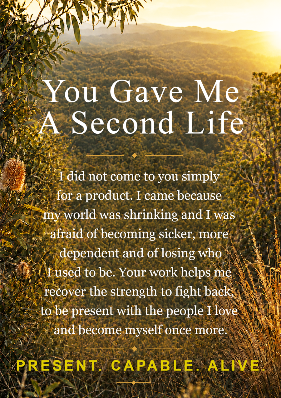 A testimonial from a long term customer and now a devotee to my range.